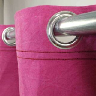 ASIA rideau Toile de coton à oeillets (150x250) Fuchsia ambiance