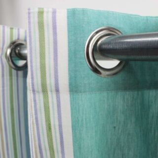 BRISE rideau coton (150x270cm) turquoise ambiance