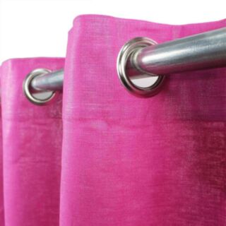 COMETE rideau Coton, lin et lurex 140x250 Fuchsia