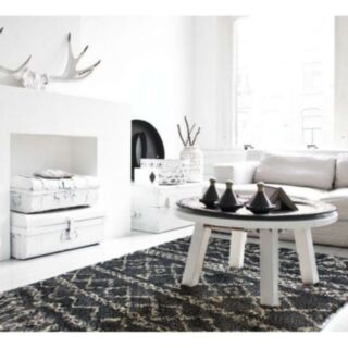 Photo ambiance salon Tapis shaggy ethnique scandinave bleu Luxus Stockholm