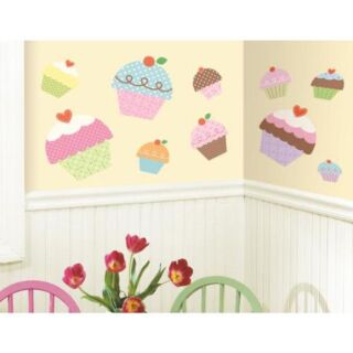 Stickers Géant Happy Cupcake ambiance