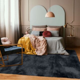 Tapis imitation fourrure gris extra doux 160x230cm Sauvage