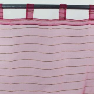 SHAM voilage à pattes Soie (110x250cm) framboise