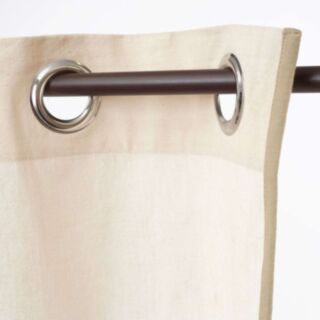 Rideau à oeillets Silent 100% coton beige - photo ambiance