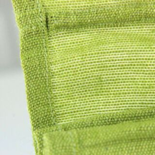 Store Tribu (60x200cm) vert mousse - détail matière jute coton